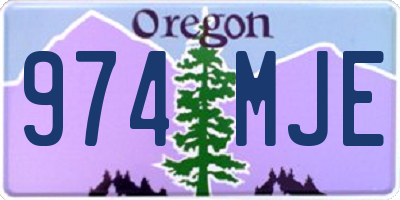 OR license plate 974MJE