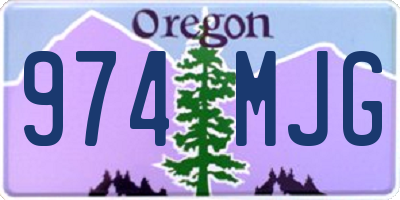 OR license plate 974MJG