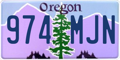 OR license plate 974MJN