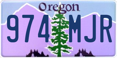 OR license plate 974MJR