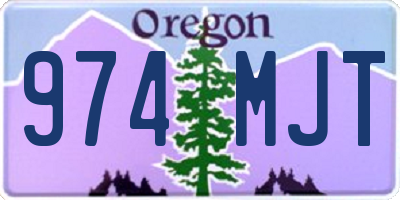 OR license plate 974MJT