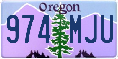 OR license plate 974MJU