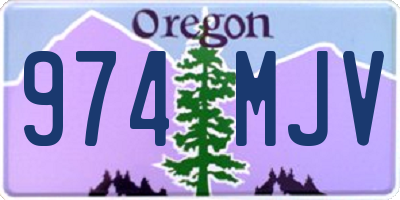 OR license plate 974MJV