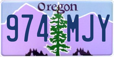 OR license plate 974MJY