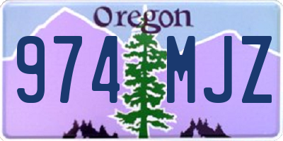 OR license plate 974MJZ