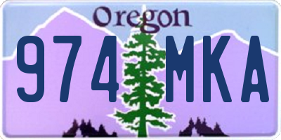 OR license plate 974MKA