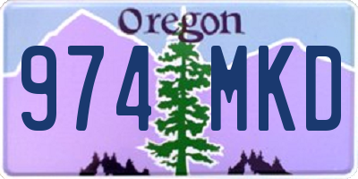 OR license plate 974MKD
