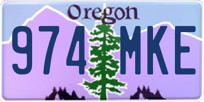 OR license plate 974MKE