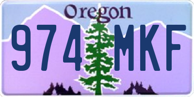 OR license plate 974MKF