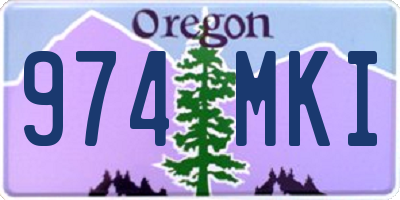 OR license plate 974MKI