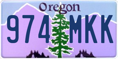 OR license plate 974MKK