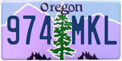 OR license plate 974MKL