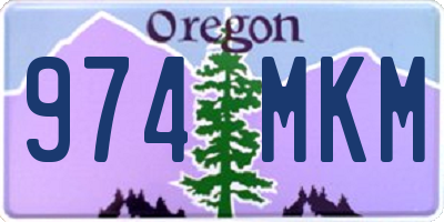 OR license plate 974MKM