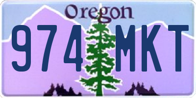 OR license plate 974MKT