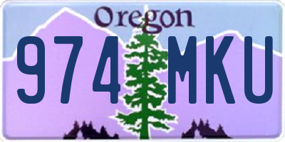 OR license plate 974MKU