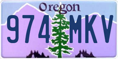 OR license plate 974MKV