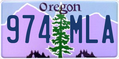 OR license plate 974MLA