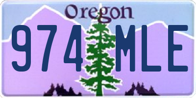 OR license plate 974MLE