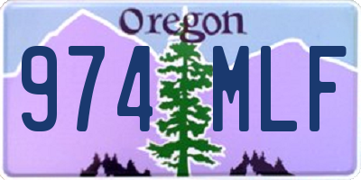 OR license plate 974MLF