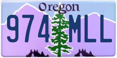 OR license plate 974MLL