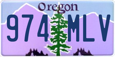 OR license plate 974MLV