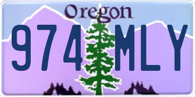 OR license plate 974MLY