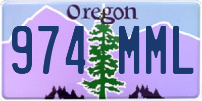 OR license plate 974MML