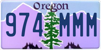 OR license plate 974MMM