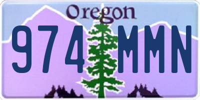 OR license plate 974MMN