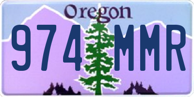 OR license plate 974MMR