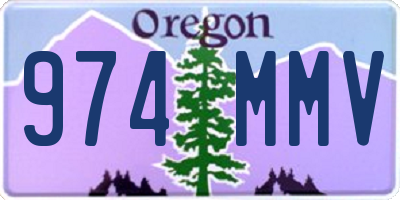 OR license plate 974MMV