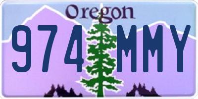 OR license plate 974MMY