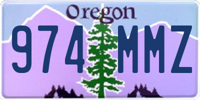 OR license plate 974MMZ