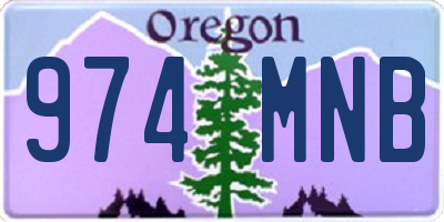 OR license plate 974MNB