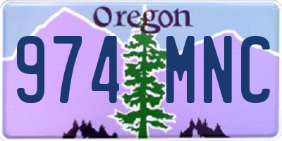 OR license plate 974MNC