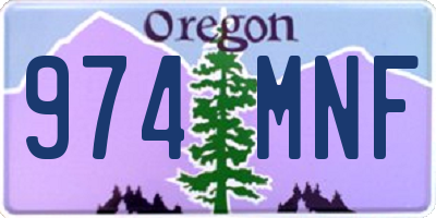 OR license plate 974MNF