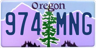 OR license plate 974MNG