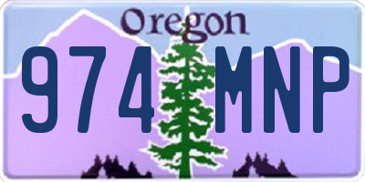 OR license plate 974MNP