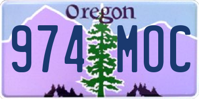 OR license plate 974MOC