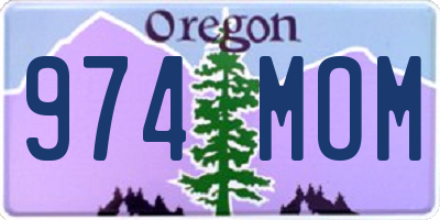 OR license plate 974MOM