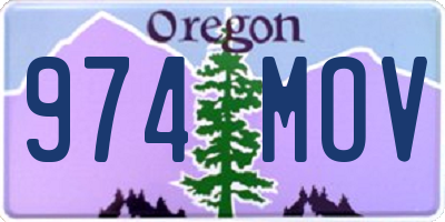 OR license plate 974MOV