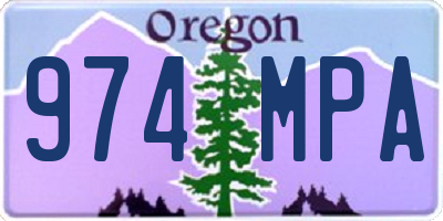 OR license plate 974MPA