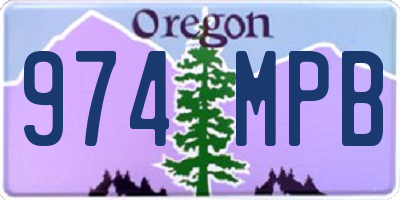 OR license plate 974MPB