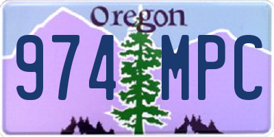 OR license plate 974MPC