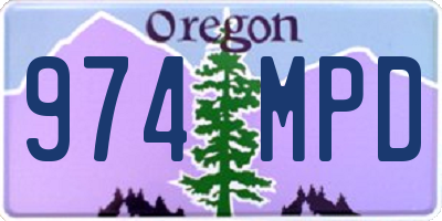 OR license plate 974MPD