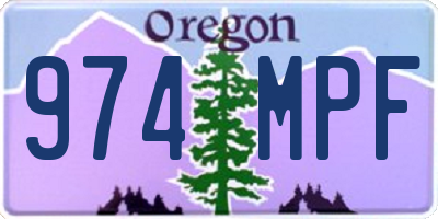 OR license plate 974MPF