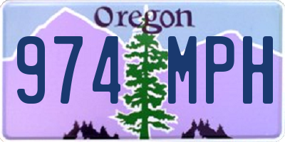 OR license plate 974MPH