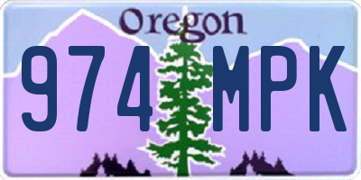 OR license plate 974MPK