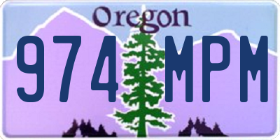 OR license plate 974MPM