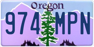 OR license plate 974MPN